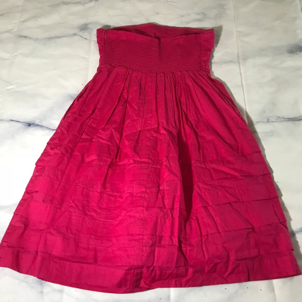 Anthropologie Maeve Hot Pink Strapless Dress - Picture 6 of 7